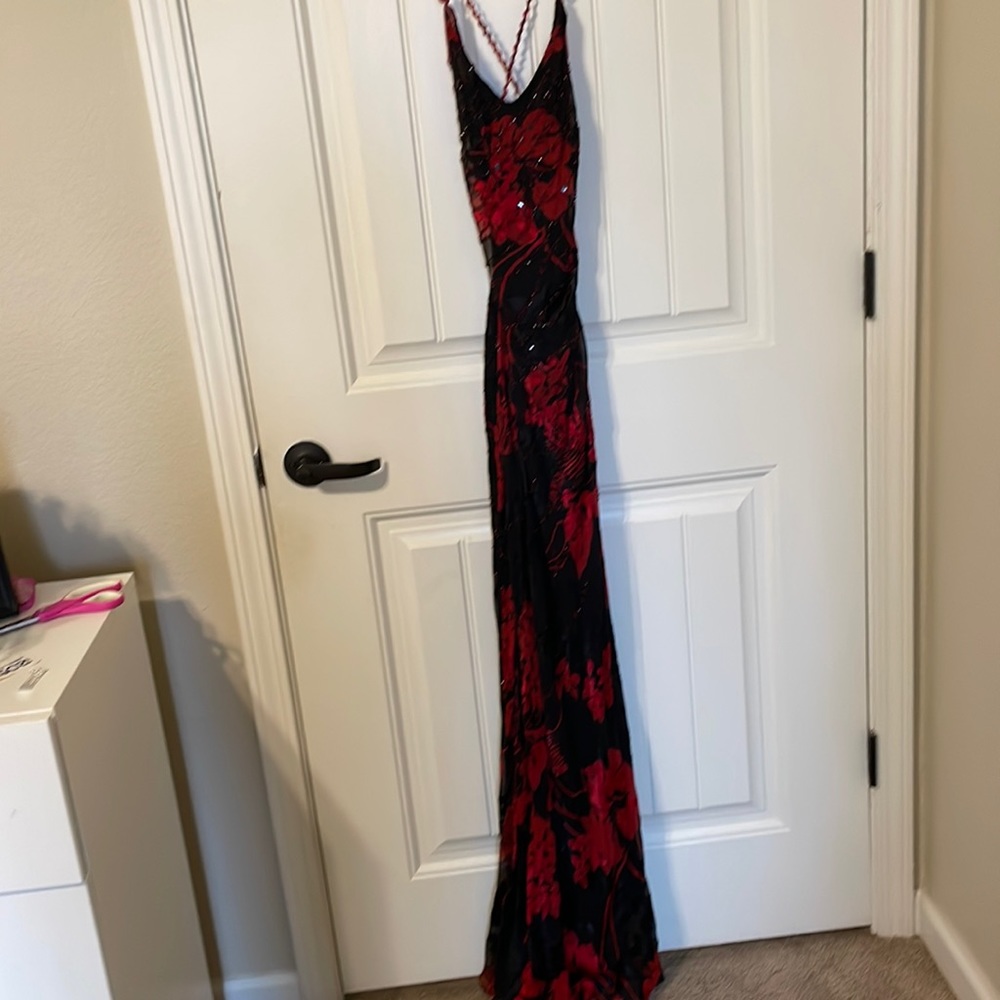 Vintage fitted beaded gown